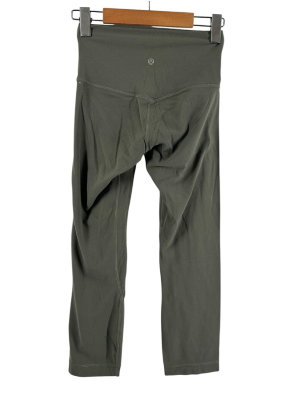 Lululemon Align Crop *21" capri pant leggings gym workout grey sage sz 4 - Picture 4 of 11